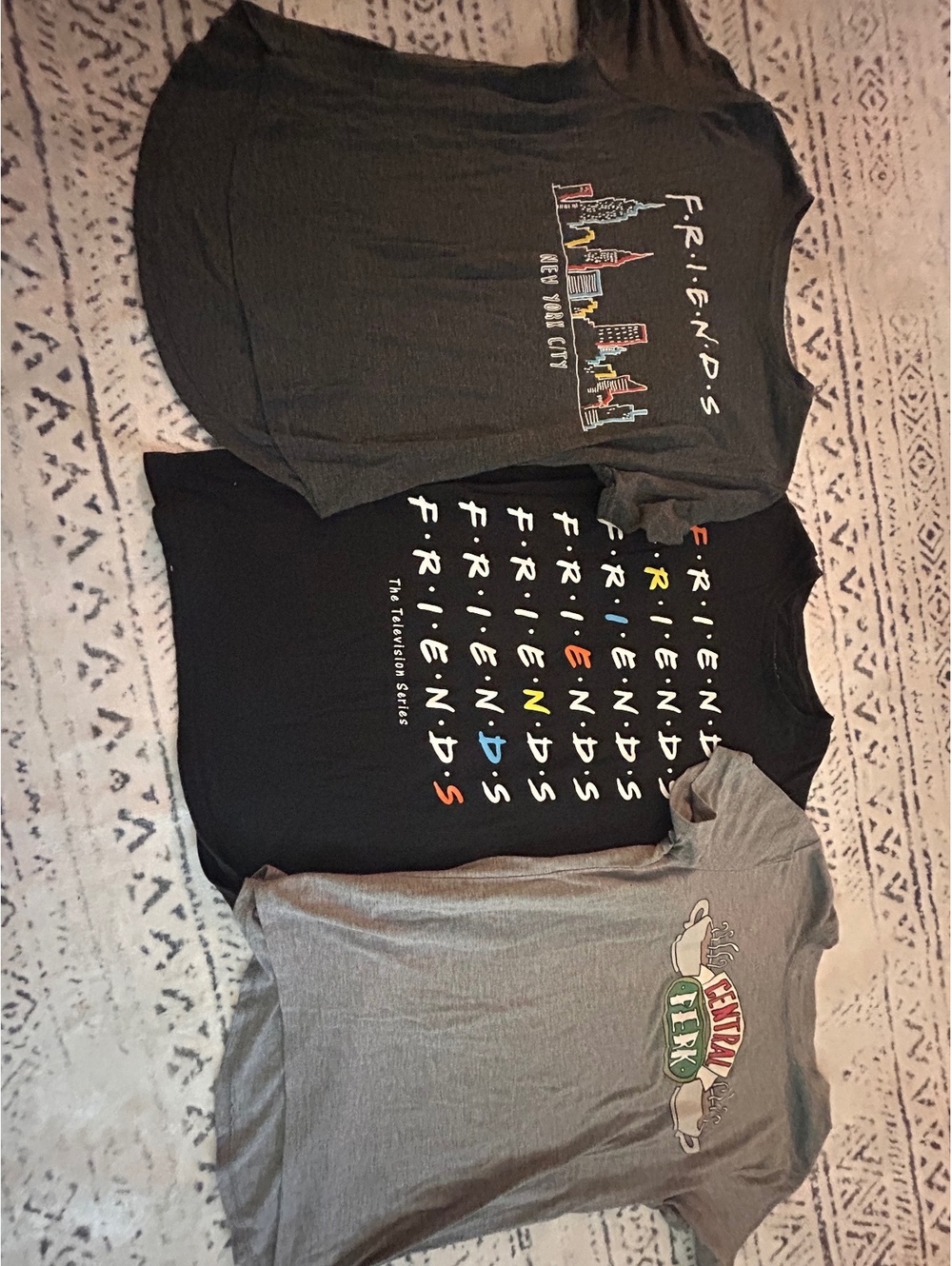 Set of 3 Friends TV Show Themed Graphic T-Shirts